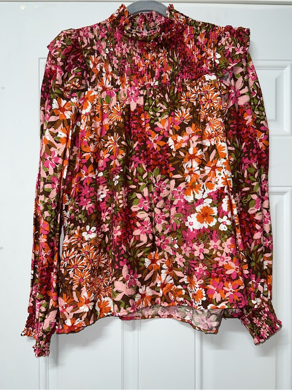 Oddy long sleeve floral top size medium